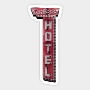 Darlington Hotel Chicago Vintage Neon Marquee Sticker